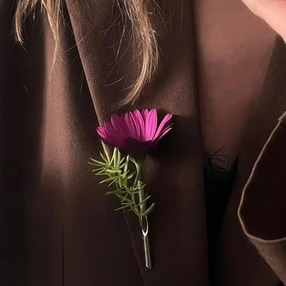 Creative Branch-Shaped Flower Insertable Brooch