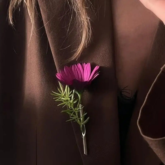 Creative Branch-Shaped Flower Insertable Brooch