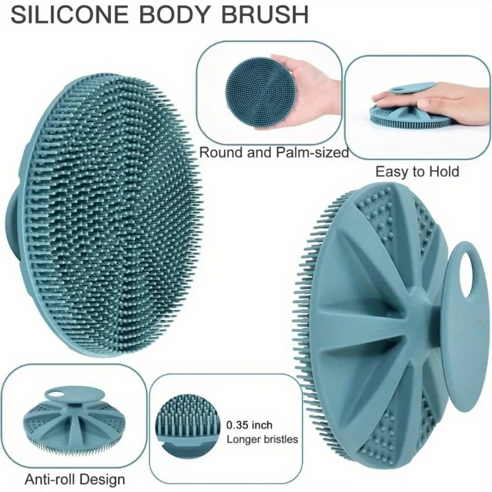 Soft Silicone Body Scrubber Shampoo Cleansing Brushes