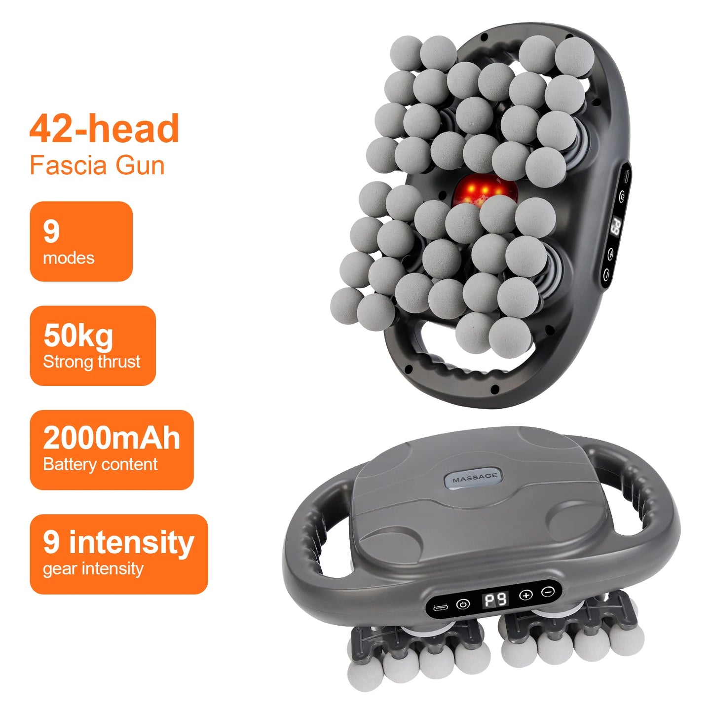 42 Heads Fascia Gun High-frequency Vibration Deep Massage