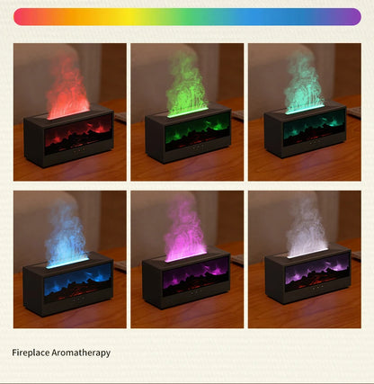 Creative Fireplace Air Humidifier Waterless Auto-Off Aroma
