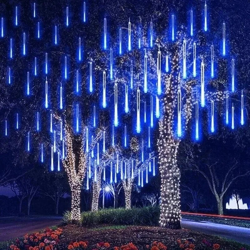 Outdoor LED Meteor Shower Lights Falling Rain Drop