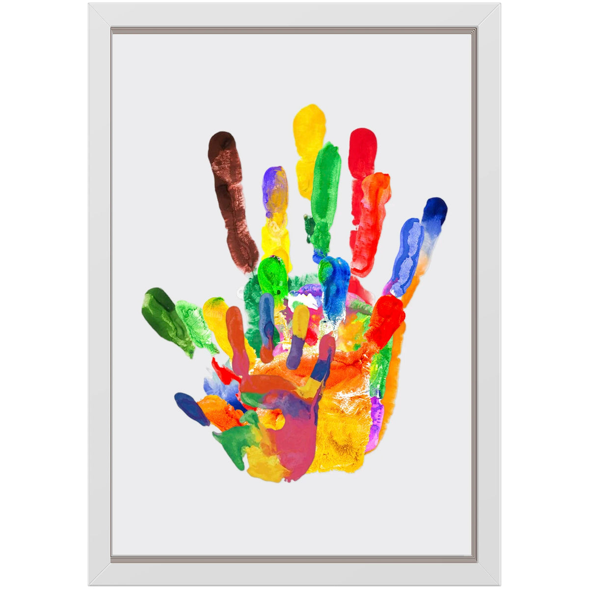 Family Handprint Kit Clear DIY Handmade Keepsake Wooden Frame