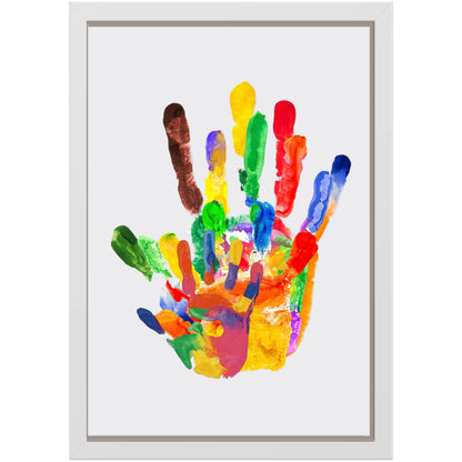 Family Handprint Kit Clear DIY Handmade Keepsake Wooden Frame