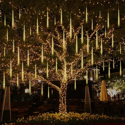 Outdoor LED Meteor Shower Lights Falling Rain Drop