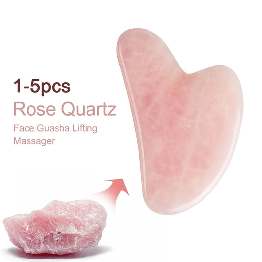 Rose Quartz Gua Sha For Face Massager Skin scraping GuaSha Lifting