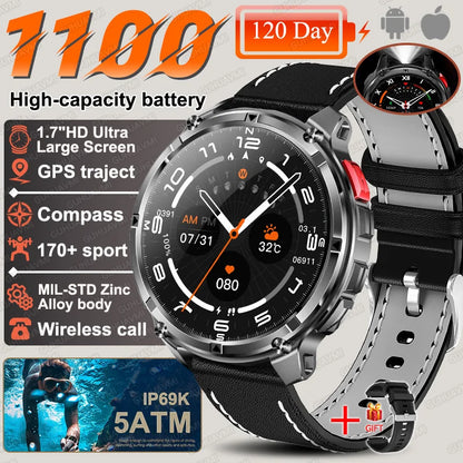 New T-Rex3 Pro 1100mAh Battery Smart Watch GPS Path