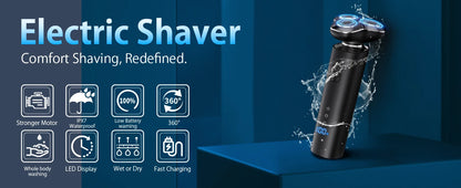 Electric Razor for Men 3 Blade Rotary Shaving Machine
