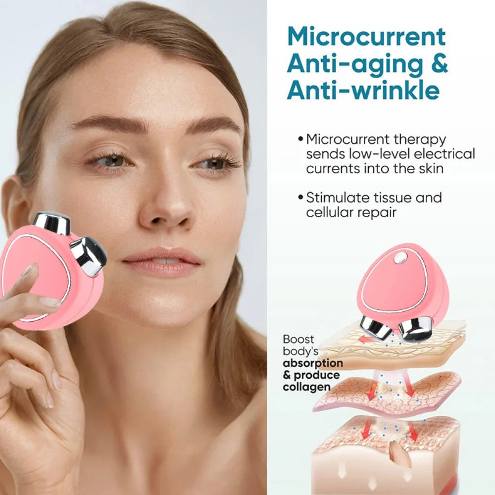 EMS Face Lifting Device Facial Microcurrent Roller Massage