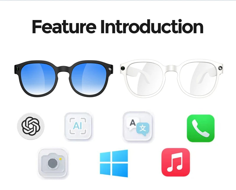Lenovo AI Smart Glasses AI Translation 8MP HD Camera