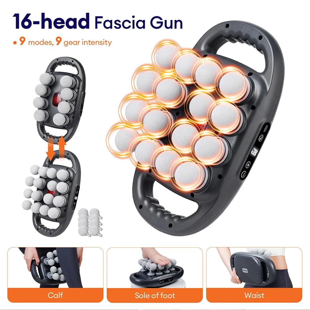 8/16 Heads Body Massage Gun High-Frequency Vibration