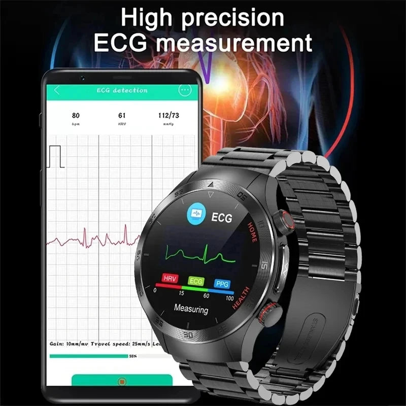 2025New Laser Therapy ECG+PPG Smartwatch For Men Women