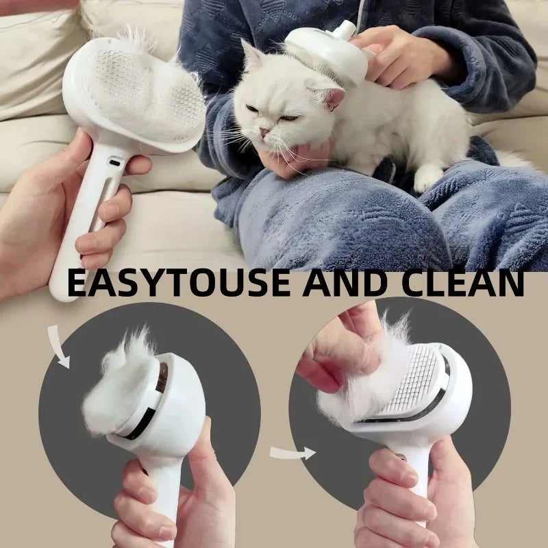 Pet Spray Grooming Comb Steamy Floating Hair Removal