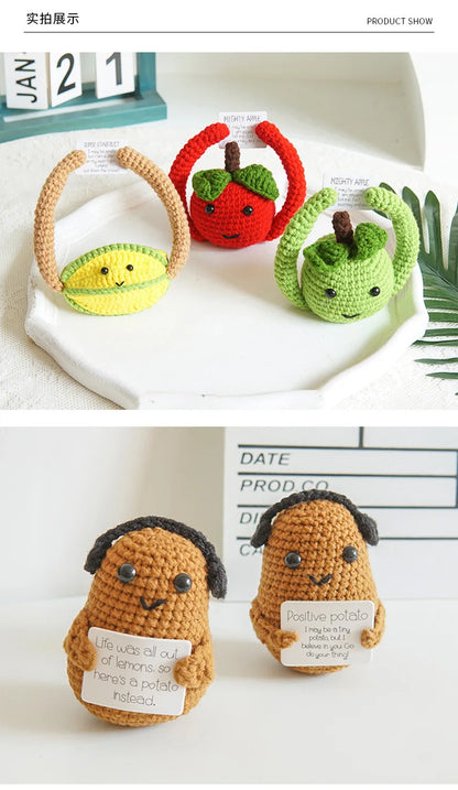 Positive Energy Potato Doll Home Decoration Mini Plush Knitting Wool