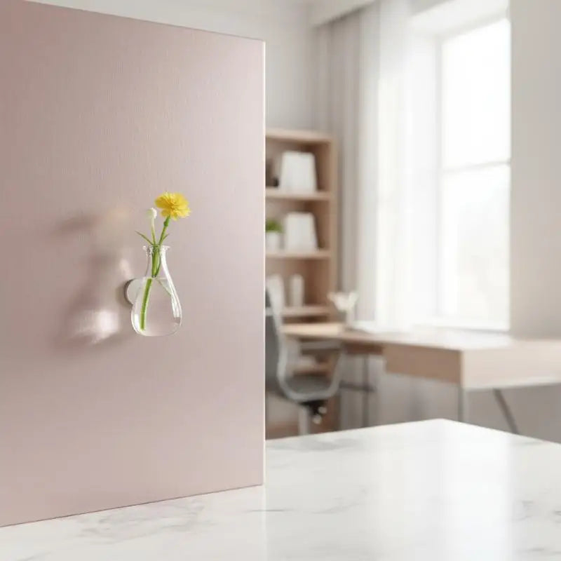 Magnetic Glass Vase Set - Mini Plant Pot Magnets for Refrigerator