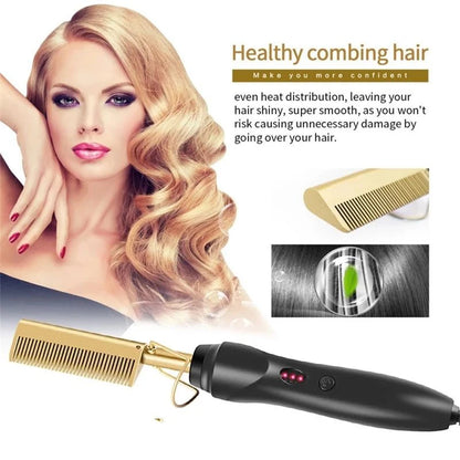 Hot Comb Straightener Electric Hair Straightener