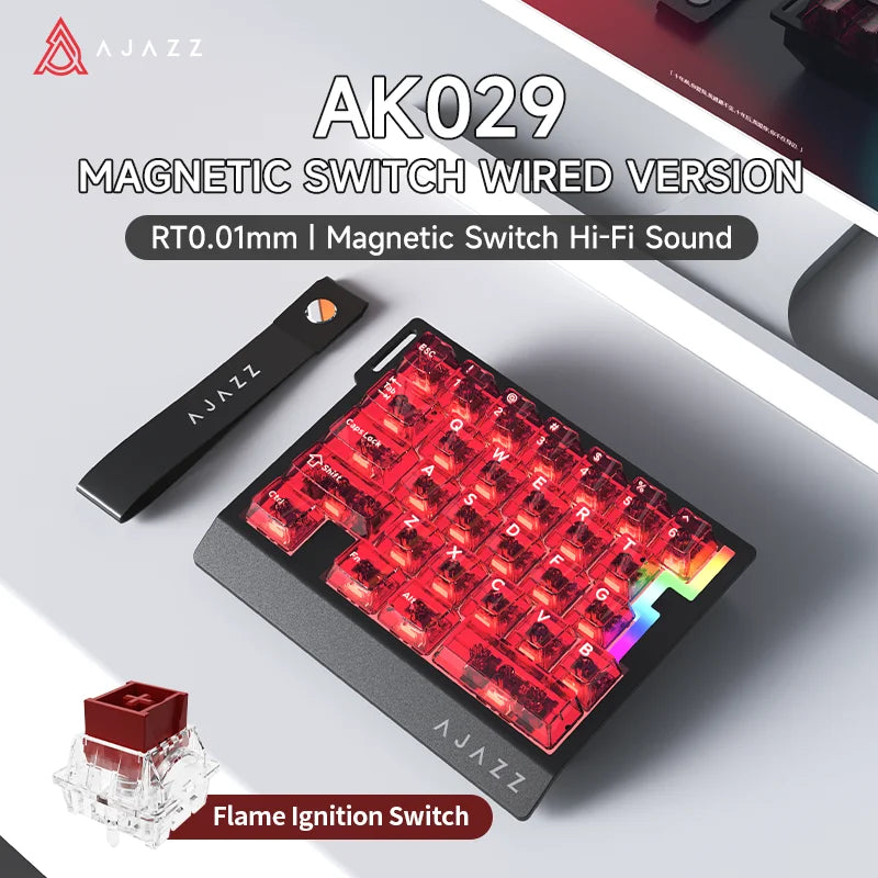 Wired One-Handed Gaming Keyboard HE Magnetic Switch