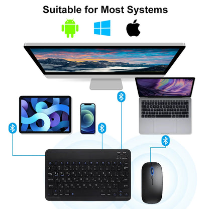 Ultra-Slim Bluetooth-compatible Keyboard Portable Mini Wireless
