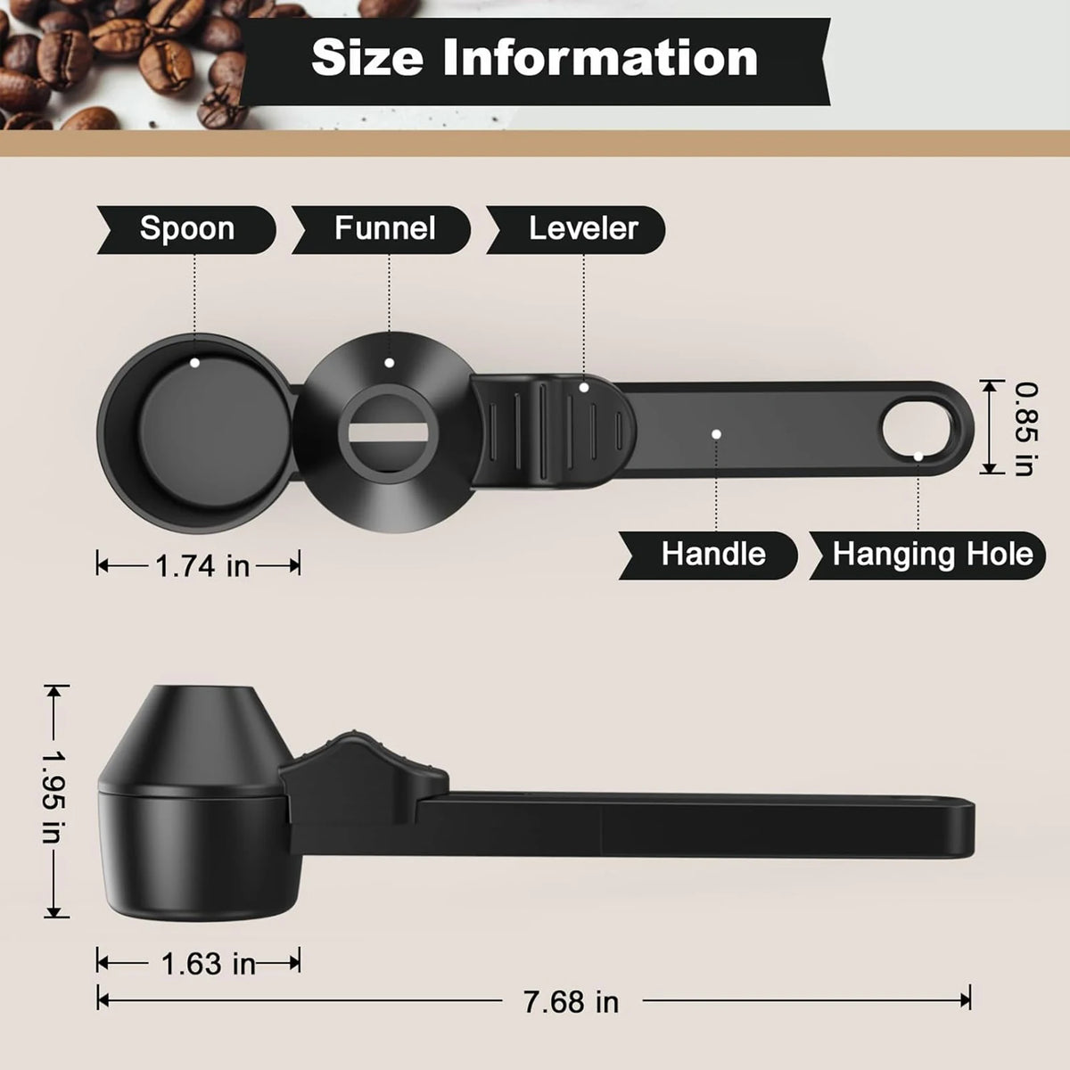 Creative Sliding Leakproof Coffee Scoop Protein Powder