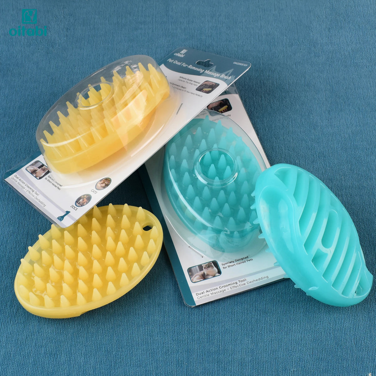 Pet Soft Rubber Brush for Short Hair Dogs Cats Shower