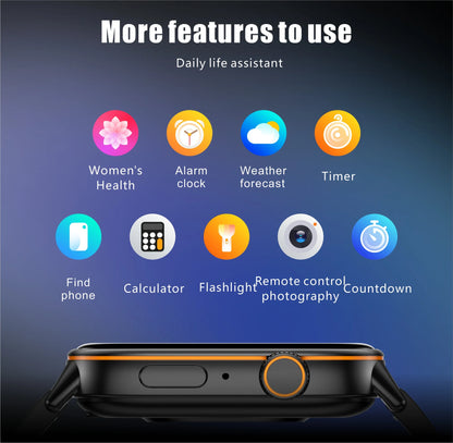 New For Android iOS Outdoor GPS Smart Watch Men 2.01" HD AMOLED
