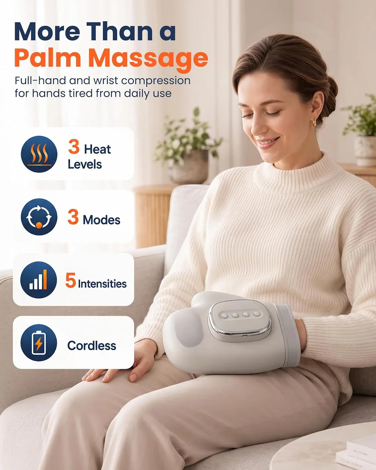 Hand Massager With Airbag Compression Finger Wrist Palm