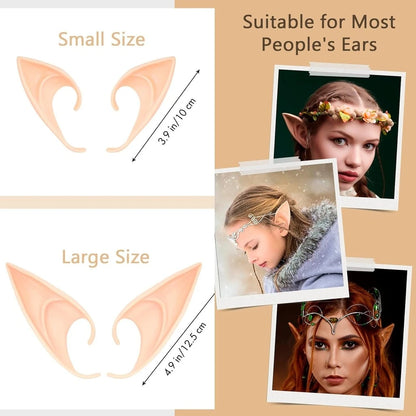 1/2/4Pairs Cosplay Fairy Pixie Elf Ears