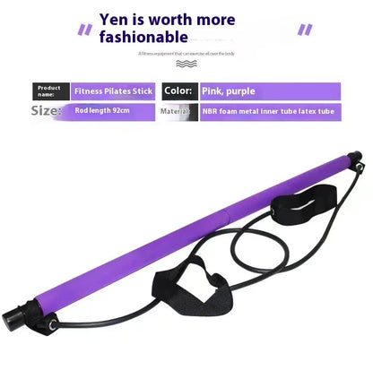 Pilates Stick - Adjustable Fitness Bar for Home Workout Yoga