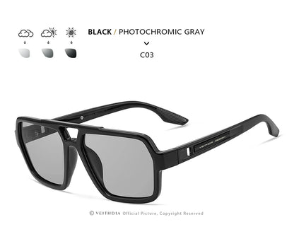 New Arrival Square Sunglasses TR90 Frame Glasses Photochromic