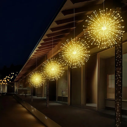 Solar Hanging Solar Outdoor Fireworks Light Solar 450 LED Starburst Ball