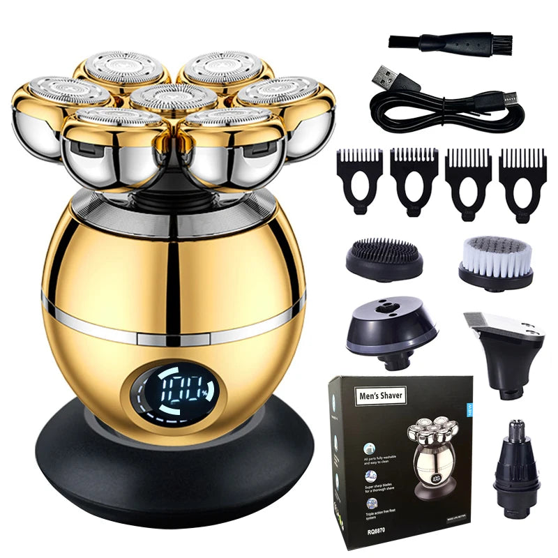 Electric Shaver 7D Floating Cutter Head Base Men Beard Trimmer