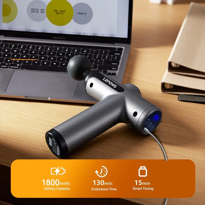 Lenovo Powerful Wireless Massager Gun 8 Massage Heads