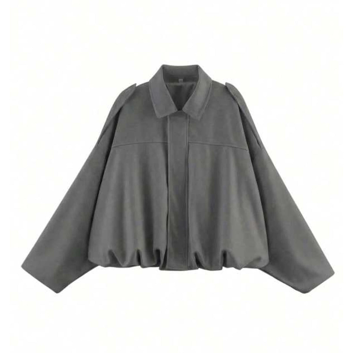 Women's Street Fashion Solid Coats Bat Sleeves Vintage Jackets