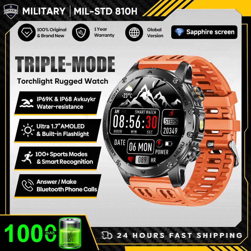 New Military T-Rex 3 Ultra 1000mAh Battery Smart Watch