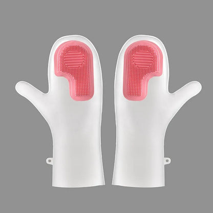 Multi functional magic brush dishwashing gloves