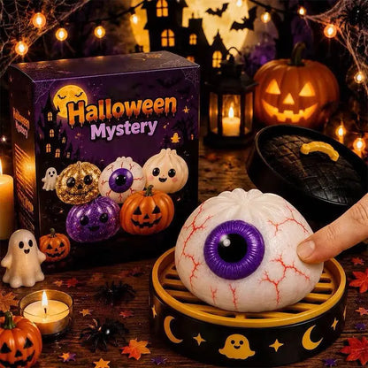 Soft Squishy Dumpling Toy With Halloween Theme Box