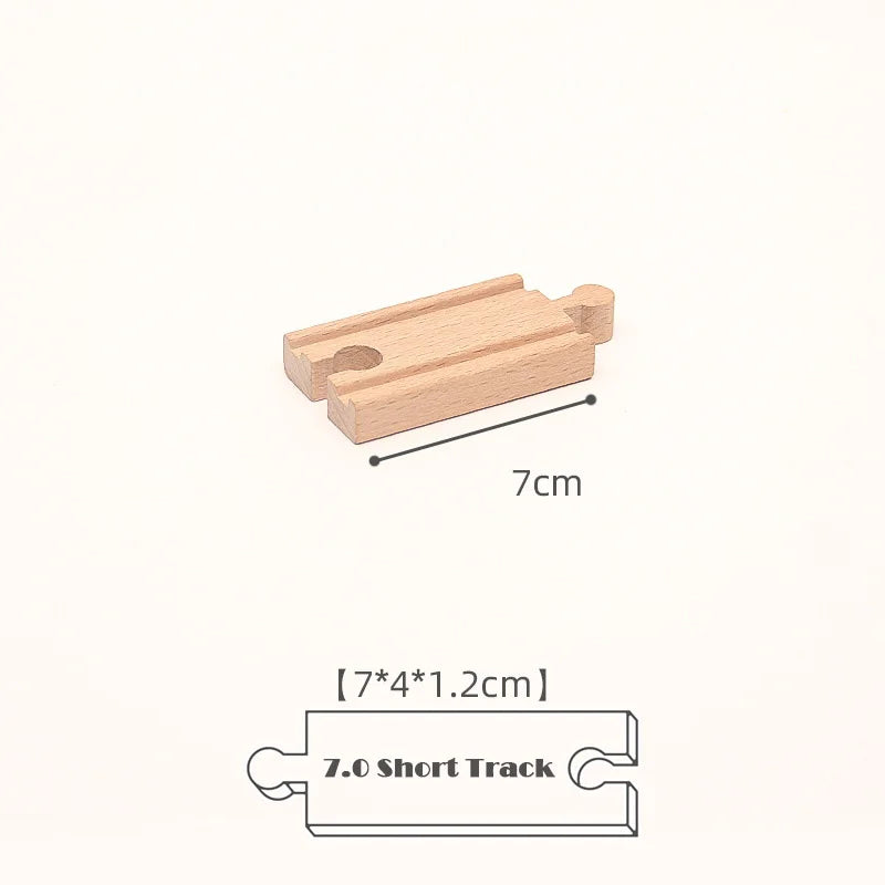 New Kinds Wooden Track Parts Beech Wooden Railway Train