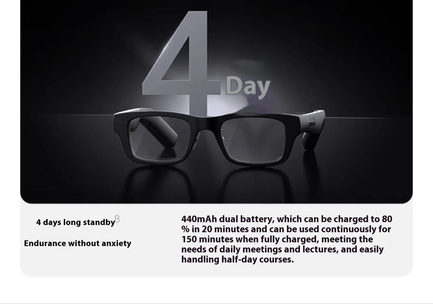 INMO Go2 Smart AR Translation Glasses Wireless AI Assistant
