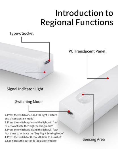 Smart Motion Sensor Night Light Wireless Rechargeable Led Night Lights