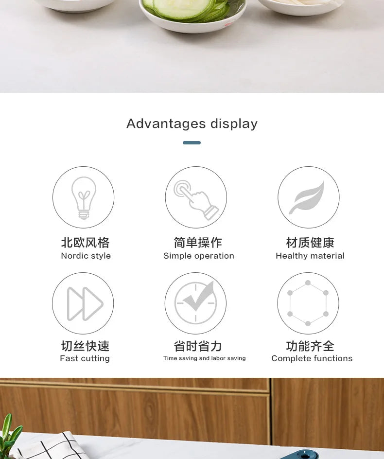 Multifunctional Vegetable Grater Slicer Kitchen Gadget