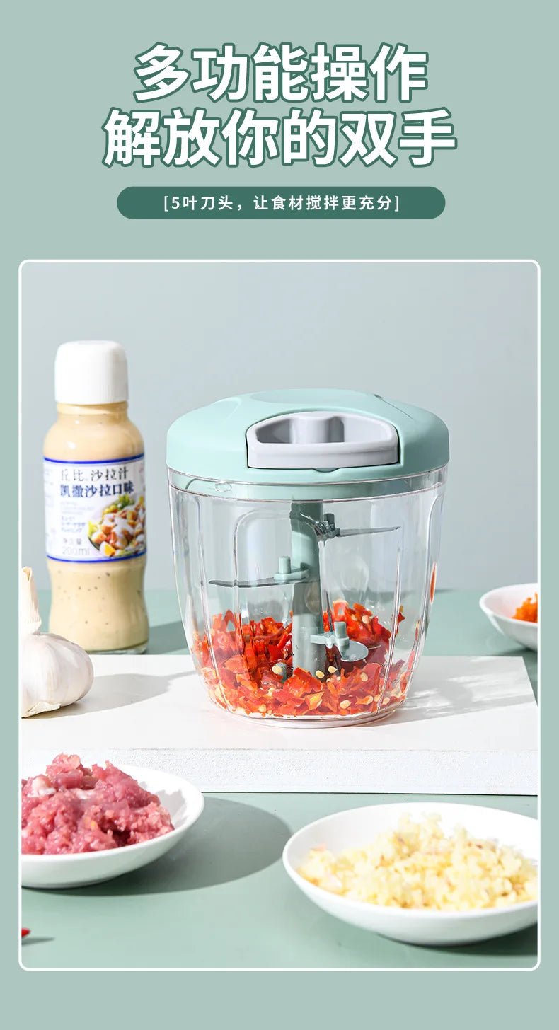 Manual Garlic Mincer Pull Type Garlic Press Maker