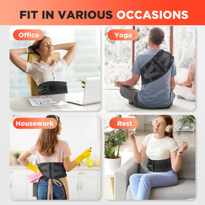 Heating Vibration Massager Belt, Red Light Hot Compress