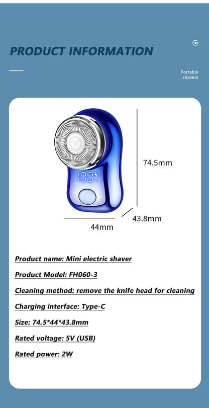 Mini Electric Shaver for Men Portable Beard Shavers