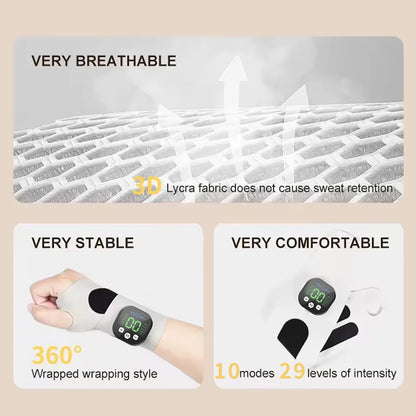 EMS Electric Cordless Hand Wrist Massager 10 Mode