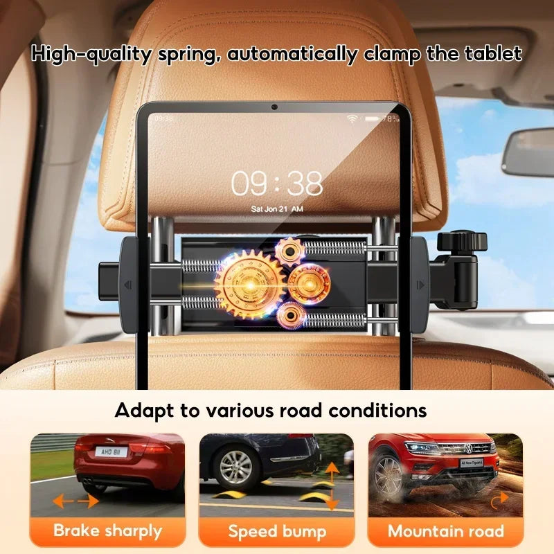 Easy Car Headrest Tablet Holder Mount Back Seat
