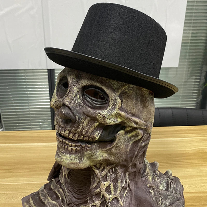 2026 Halloween Latex Skeleton Head Mask Horror Brain Helmet Mask