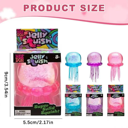 Jellyfish and Cube Squid Toys Soft Jelly Squeezing Stress