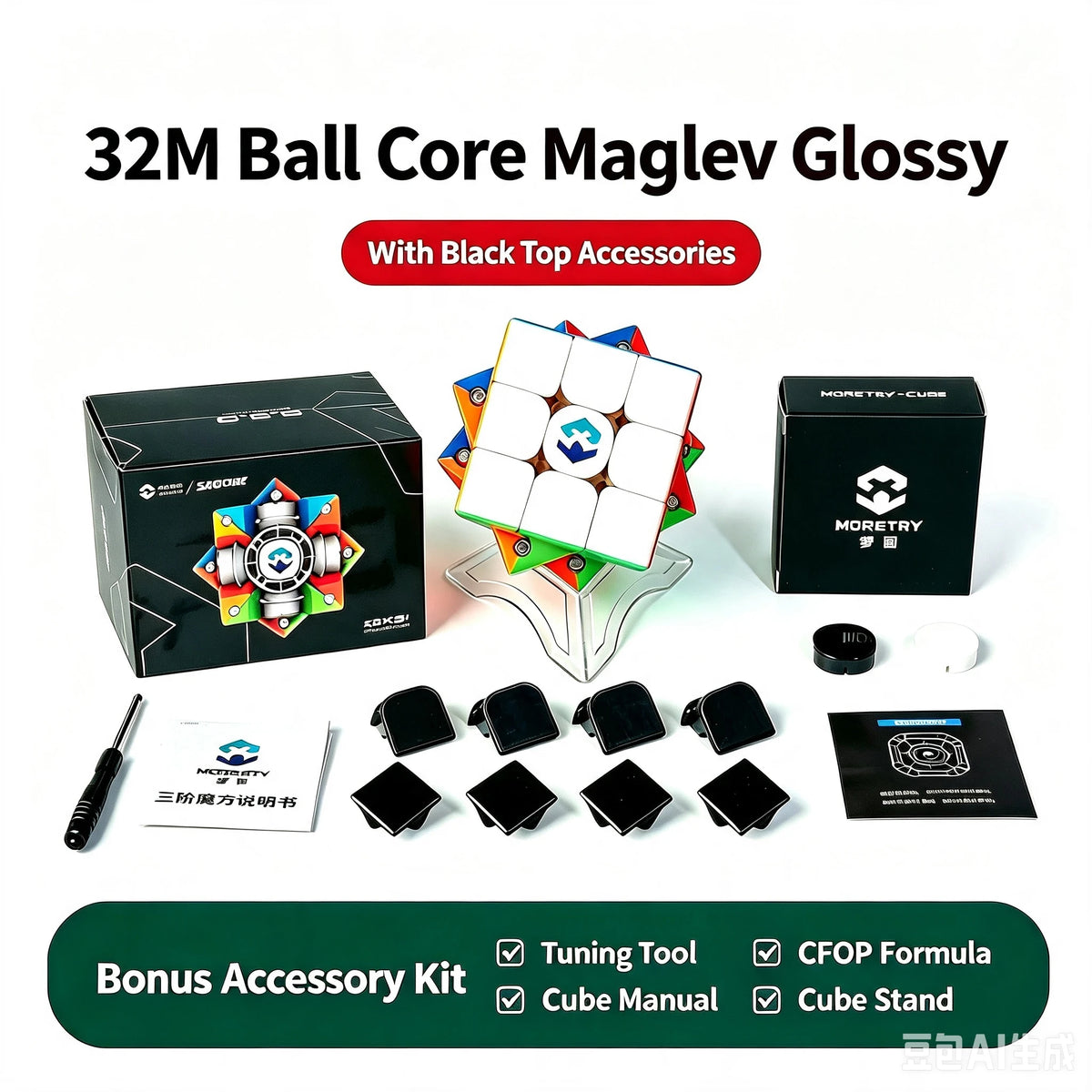 Moretry & SaoCube TianMa X3+ Maglev Ball Core 3x3 Glossy