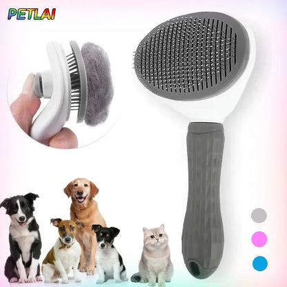 Pet Hair Removal Comb Self-Cleaning Cat Grooming Supplies