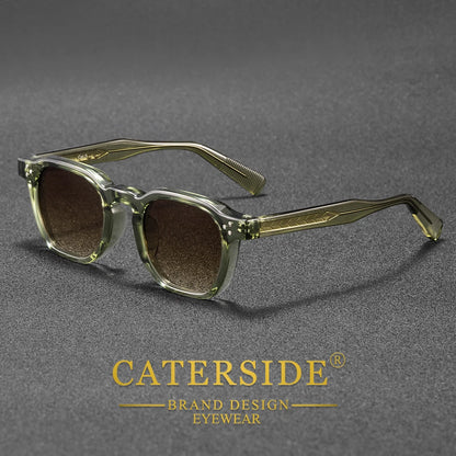 CATERSIDE Retro Punk Men Sunglasses Small Frame Square